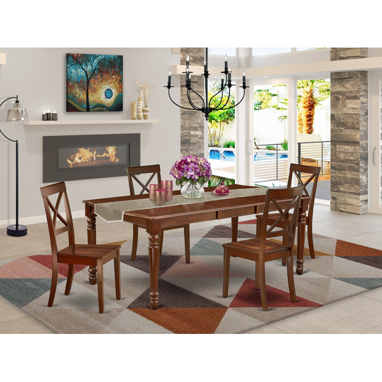 Alcott Hill® Caryn Extendable Rubberwood Solid Wood Dining Set Wayfair.ca